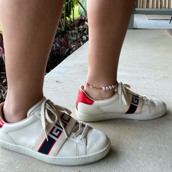 GUCCI New Ace Striped Sneakers - Picture 2 of 11